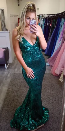 Aileen Emerald Green Sequin Dress