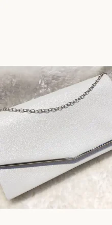 White Simmer Clutch Bag