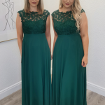 rose bridesmaid dress in mint