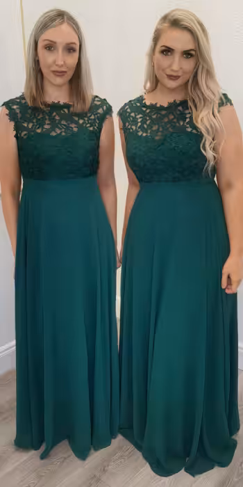 rose bridesmaid dress in mint