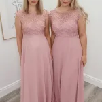 rose bridesmaid dress in mint