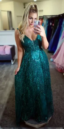 Sylvia Green Glitter Debs Evening Dress