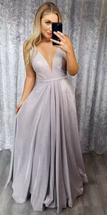 Silver Glitter Ballgown