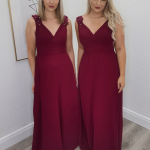 shelly bridesmaid dress in burgundy