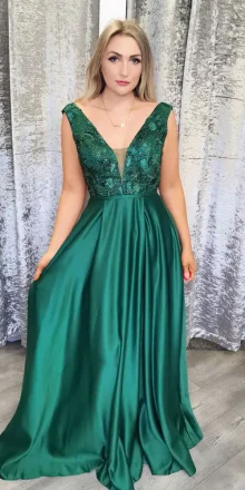 Emerald Green Evening Dress
