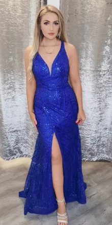 Emily Royal Blue Evening Dress