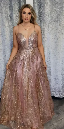 Bella Rose Gold Gown