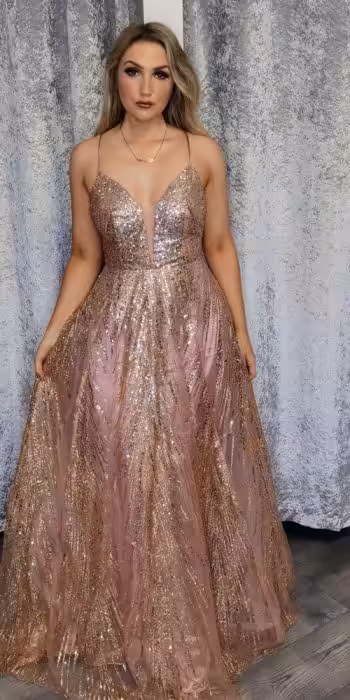 Bella Rose Gold Gown
