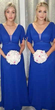 Claudia Royal Blue Bridesmaid Evening Gown