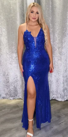 Ellen Royal Sequin Gown