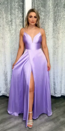 Aisha Lilac Evening Gown
