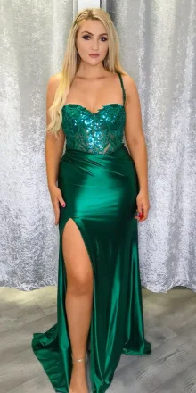 Karen Green Fitted Evening Dress
