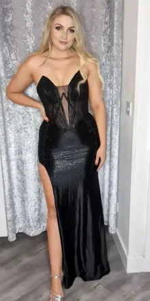 Toronto Black Corset Dress