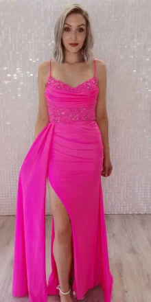 Hot Pink Evening Gown
