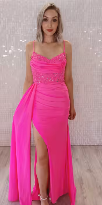 Hot Pink Evening Gown