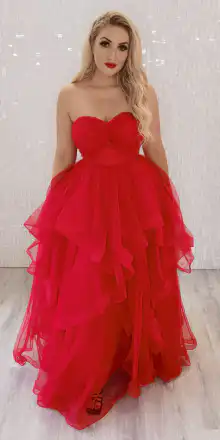 Rica Red Ballgown