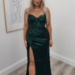 riley green corset dress