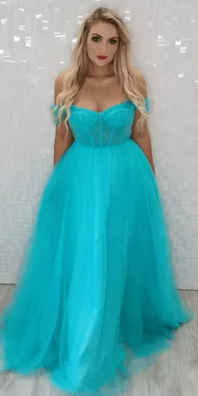 Alix Aqua Ballgown