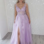 alix lilac ballgown