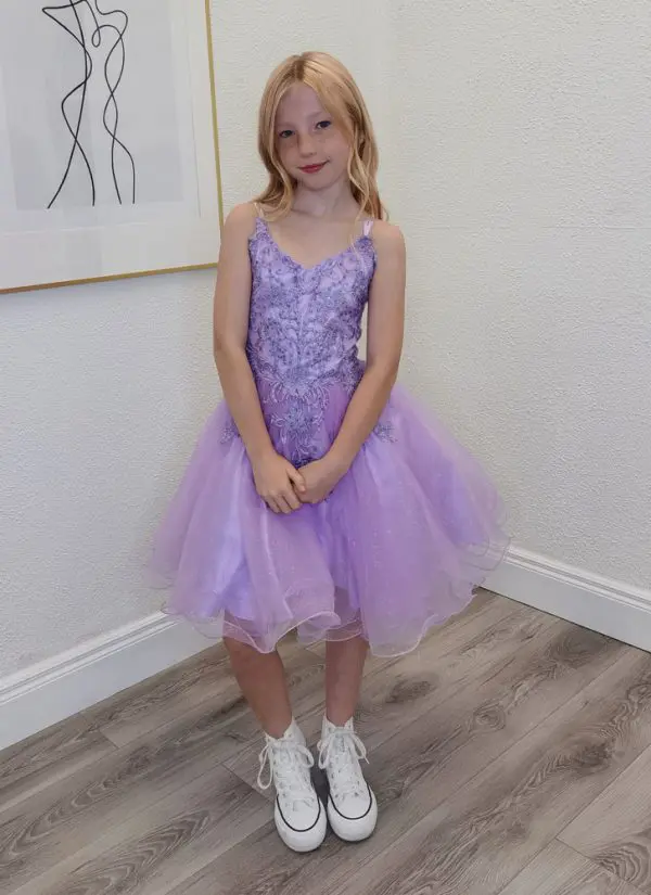 aspen lilac confirmation dress