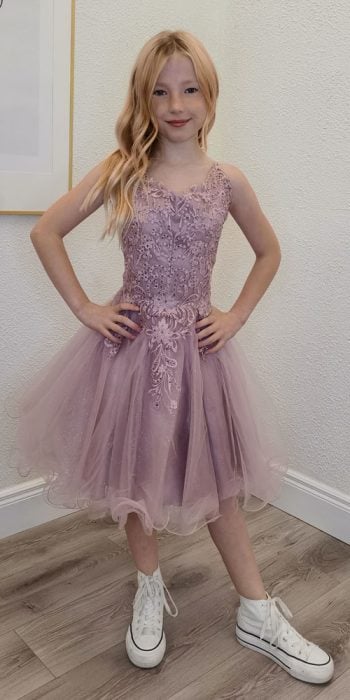 aspen mauve pink confirmation dress