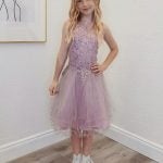 capri mauve pink confirmation dress