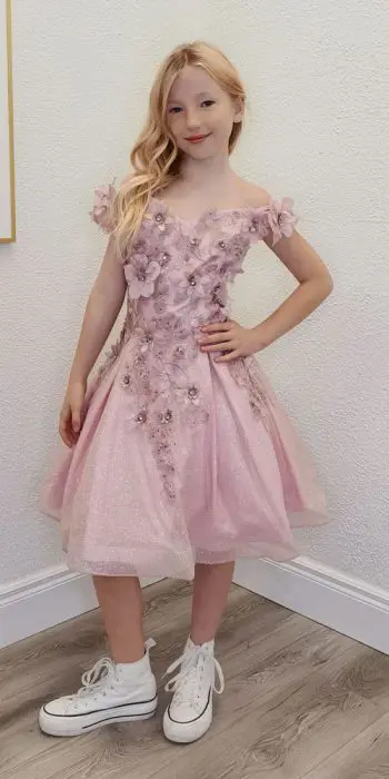 havana blush confirmation dress