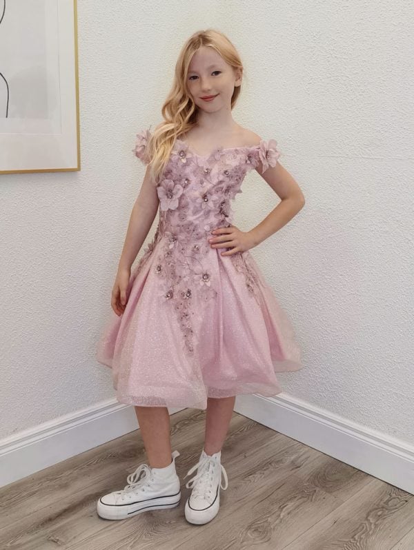 havana blush confirmation dress