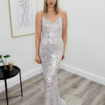 jj silver sequin gown