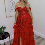 kylieah red evening gown