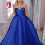 mazi royal blue sparkle ballgown