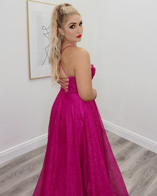 mexico hot pink corset ballgown