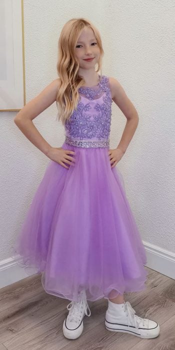 montana hot pink confirmation dress