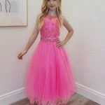 montana hot pink confirmation dress