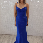 myla royal blue evening gown