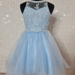 aspen light blue confirmation dress