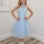 palma light blue confirmation dress