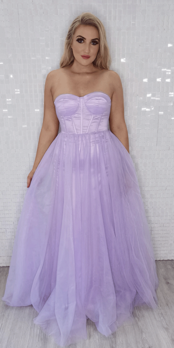 shauna lilac corset evening gown