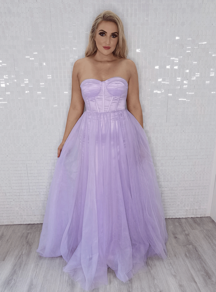 shauna lilac corset evening gown