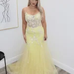 everly beaded bodice ballgown