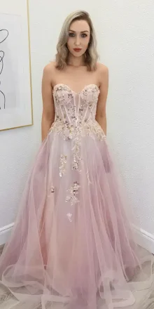 everly beaded bodice ballgown