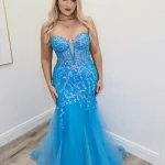 amaya turquoise blue dress