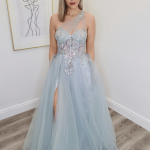 annie one shoulder ballgown