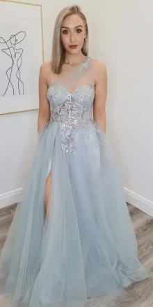 annie one shoulder ballgown