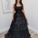 cliona black ballgown