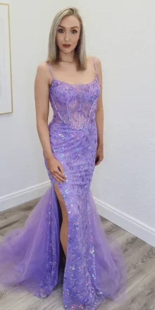 cooper lilac evening dress