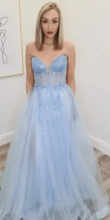 emi baby blue ballgown