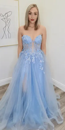 zuri blue ballgown