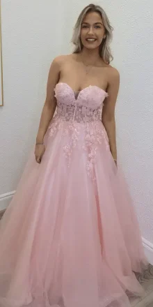 baby pink ballgown