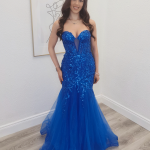 amaya royal blue ballgown dress